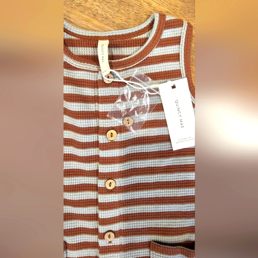 Quincy Mae baby boy sleeveless jumpsuit romper size 6-12 month